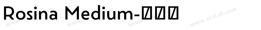 Rosina Medium字体转换